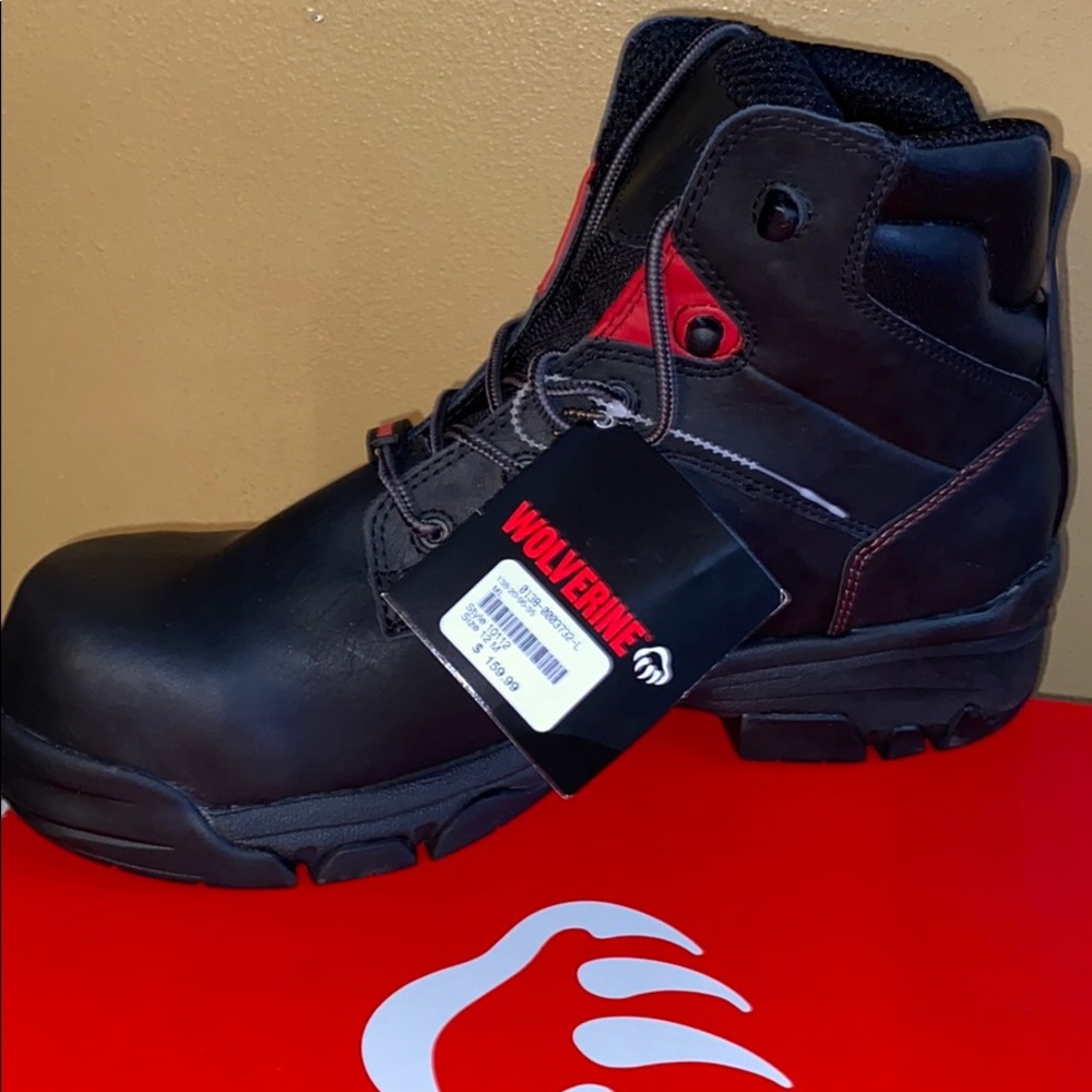 Wolverine steel toed boots Black